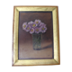 Oil on cardboard "Bouquet d'asters"
