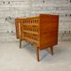 Buffet vintage bois et rotin