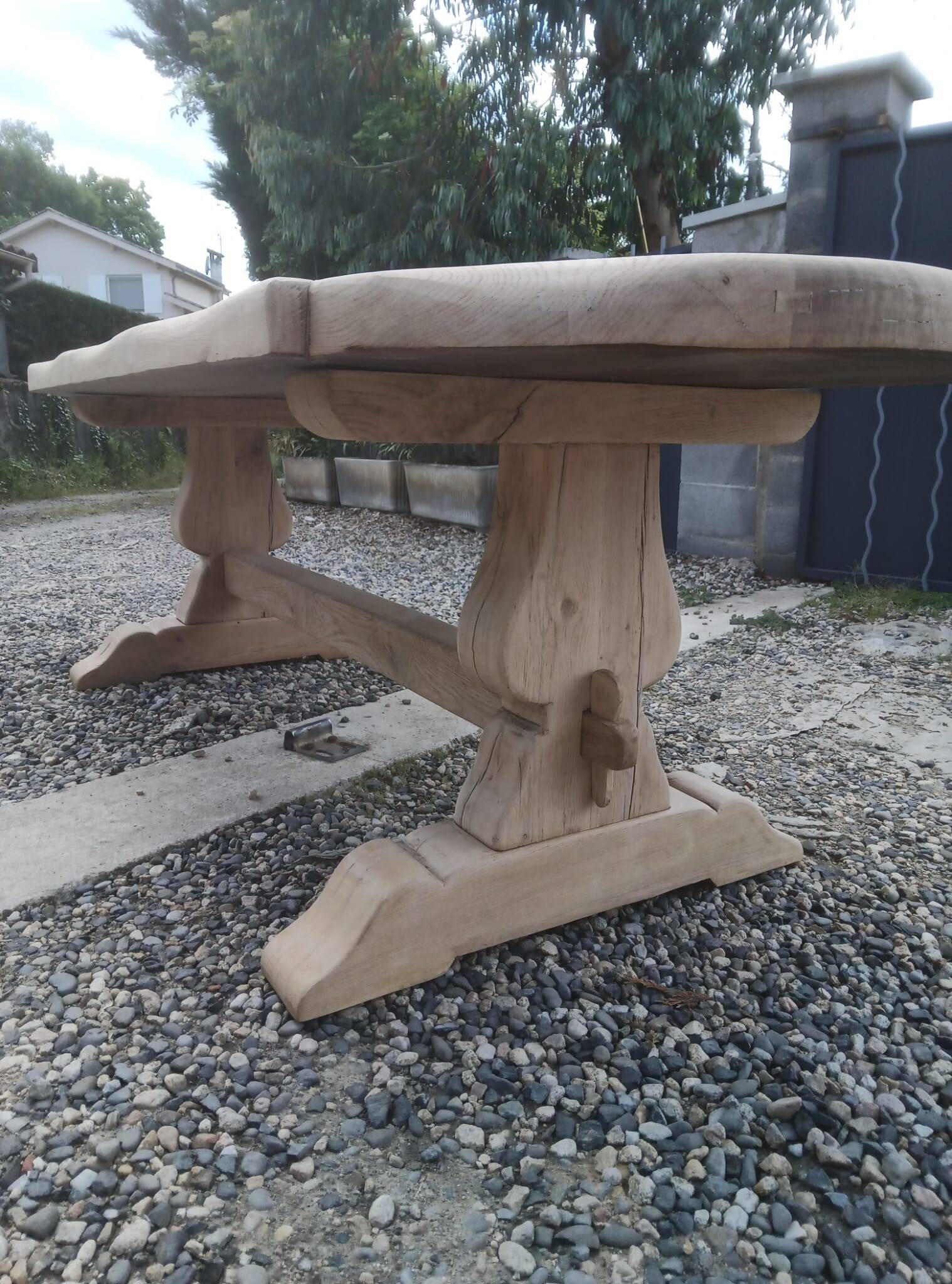 Large monastery table made of solid oak.