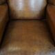 Sheepskin wing chair + XXL patinated footrest