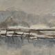 Original Swedish Oil on Canvas – “Lanskap” by K. Sjöö – Vintage & Framed – 37.5 × 29.5 cm (14.7" × 11.6")