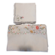 Large old embroidered and openwork tablecloth and 8 napkins.