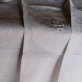 Set of 8 towels in embroidered damask white linen