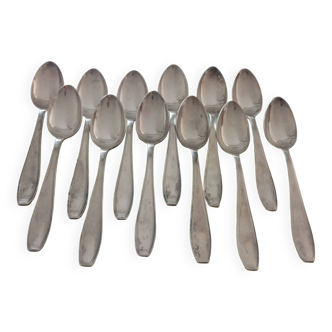 12 Silver Metal Coffee Spoons