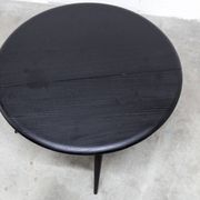 Table basse Ercol 1960 modèle 308  coffee table demi lune noir mate