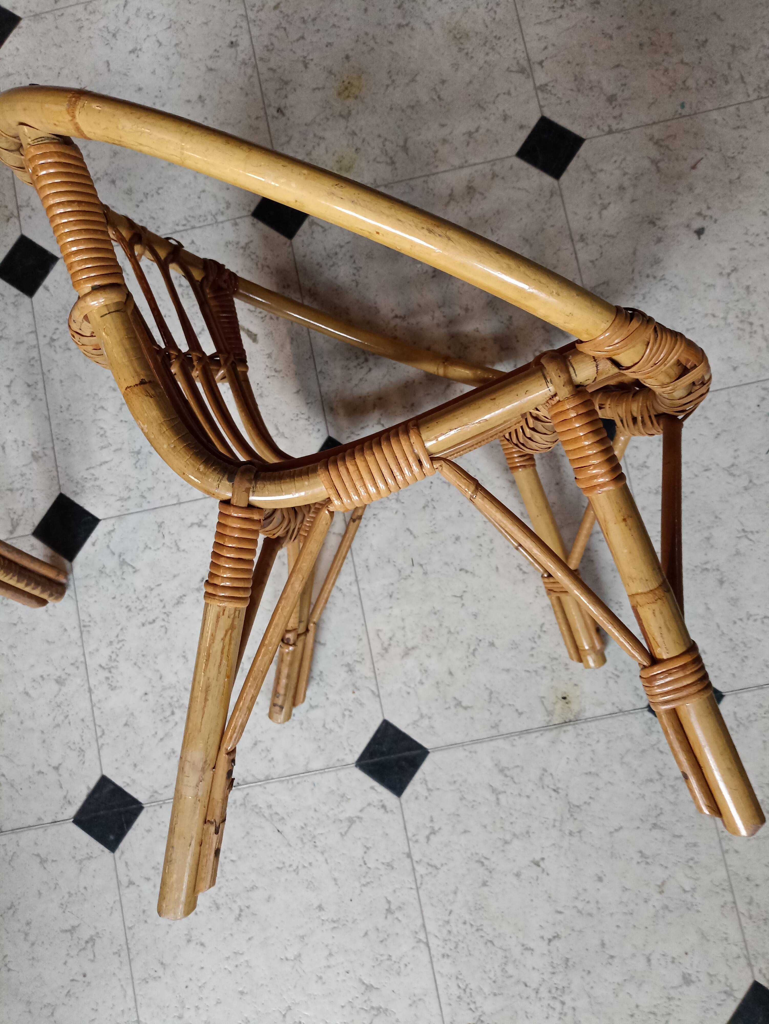 Fauteuil rotin enfant