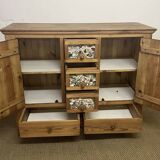 Commode en pitchpin massif vintage