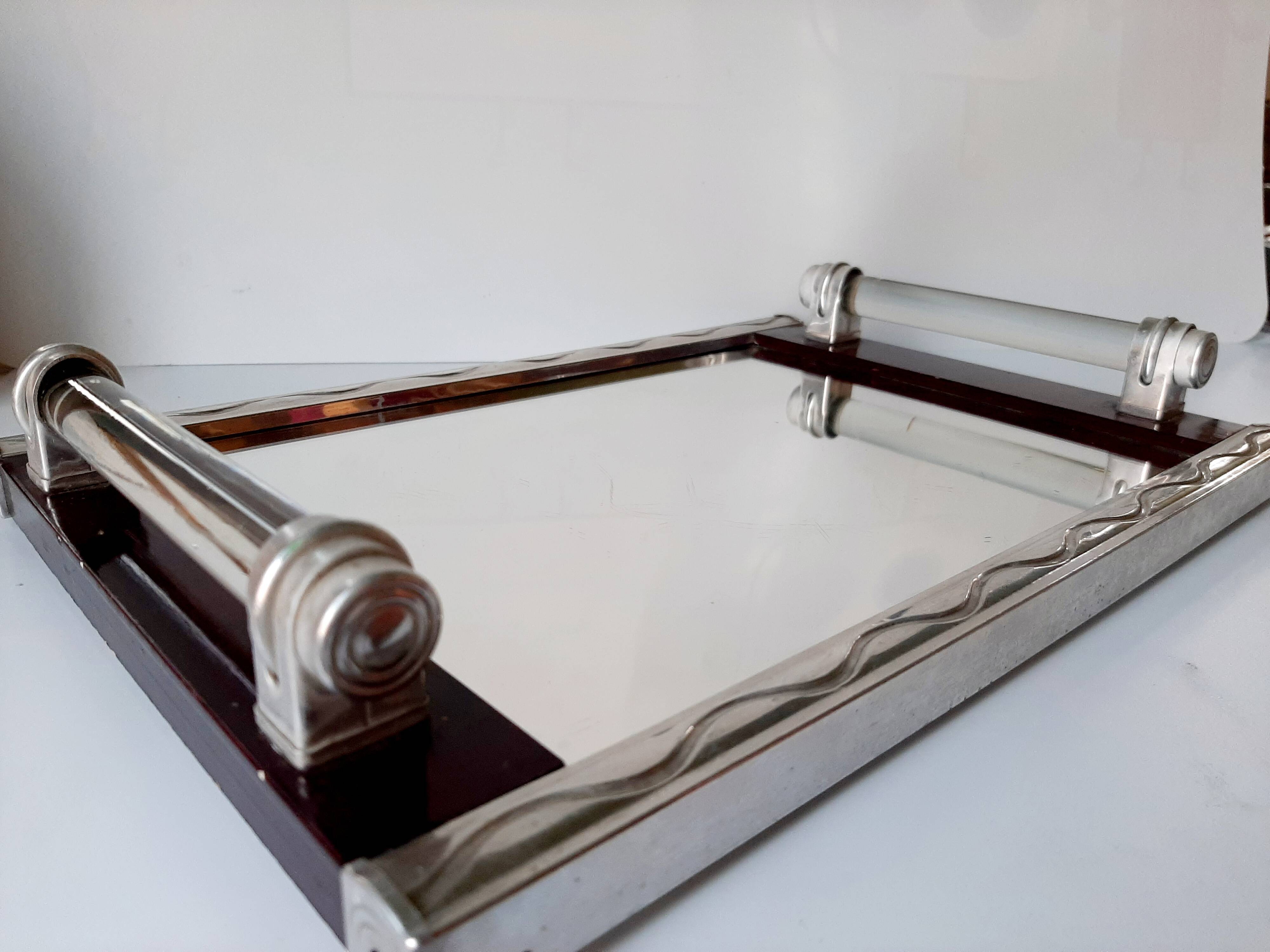 Art deco mirror tray