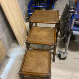 Tables gigognes rotin