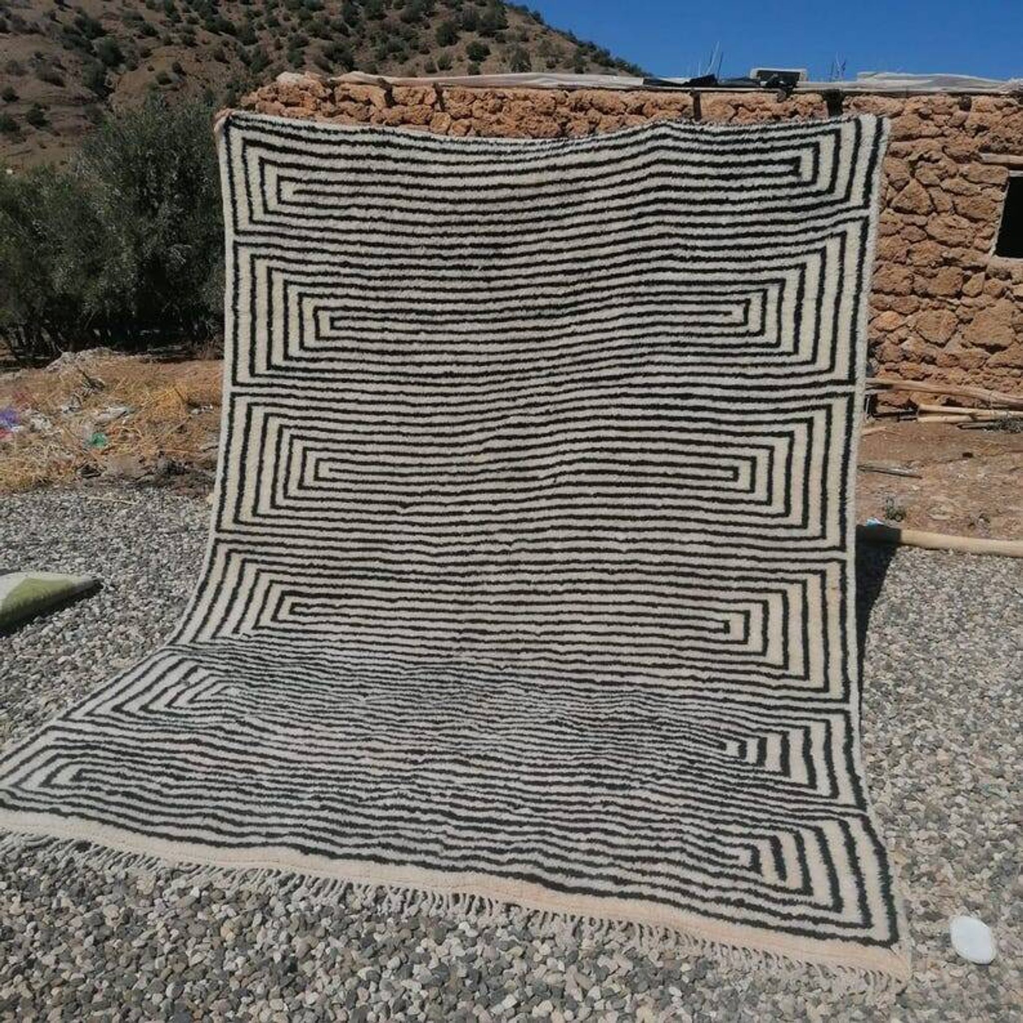 Tapis beni ourain en laine 155/255cm