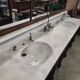 1930s Barber Cabinet | Double Salon Unit with Marble & Mirror