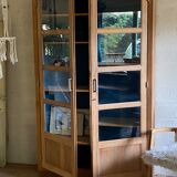 Oak university glass bookcase 1950