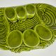 Vintage majolica serving dish – eggs