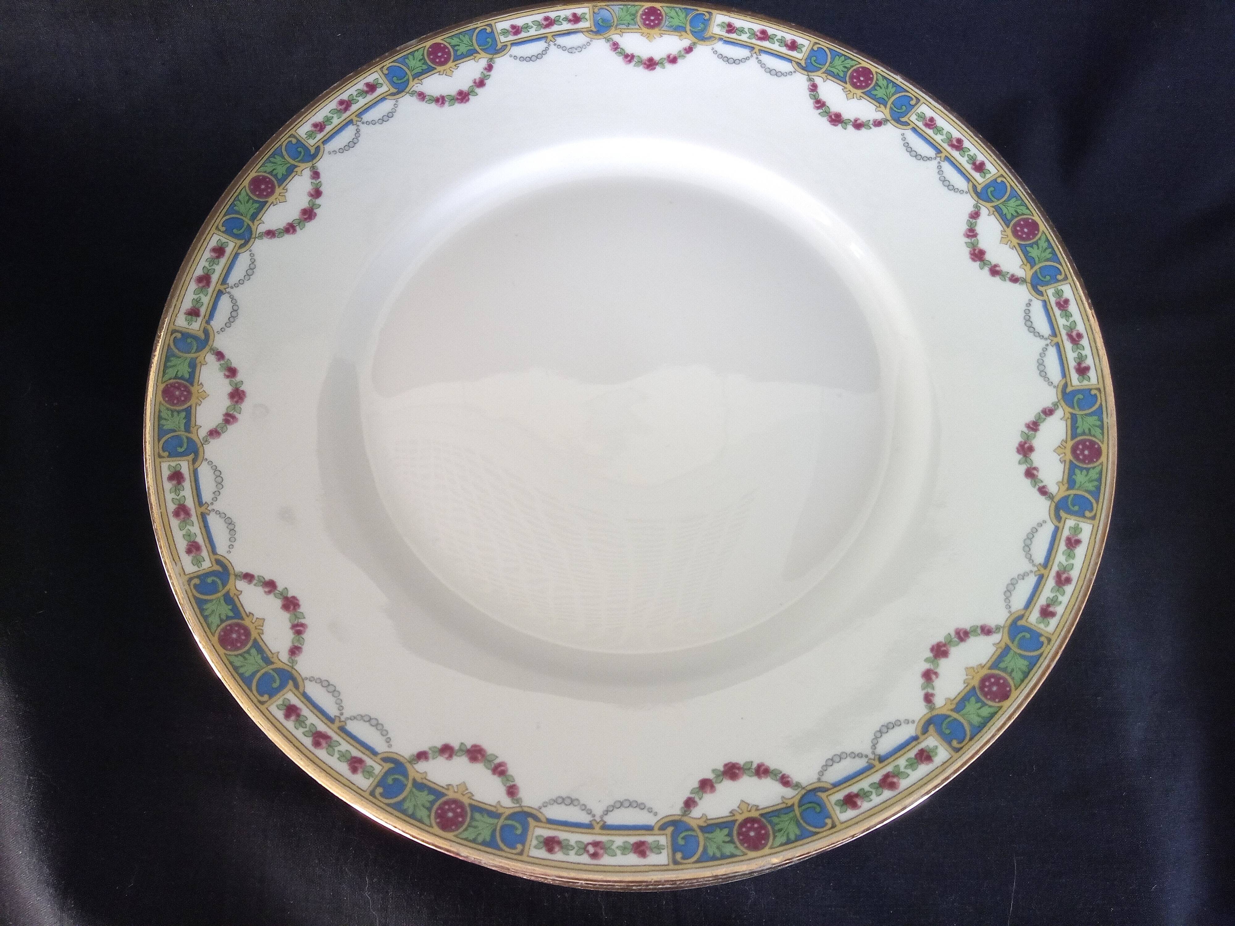 Limoges porcelain dessert service for 12 people, Jean Boyer and Nardon Lafarge (1920 - 1934)