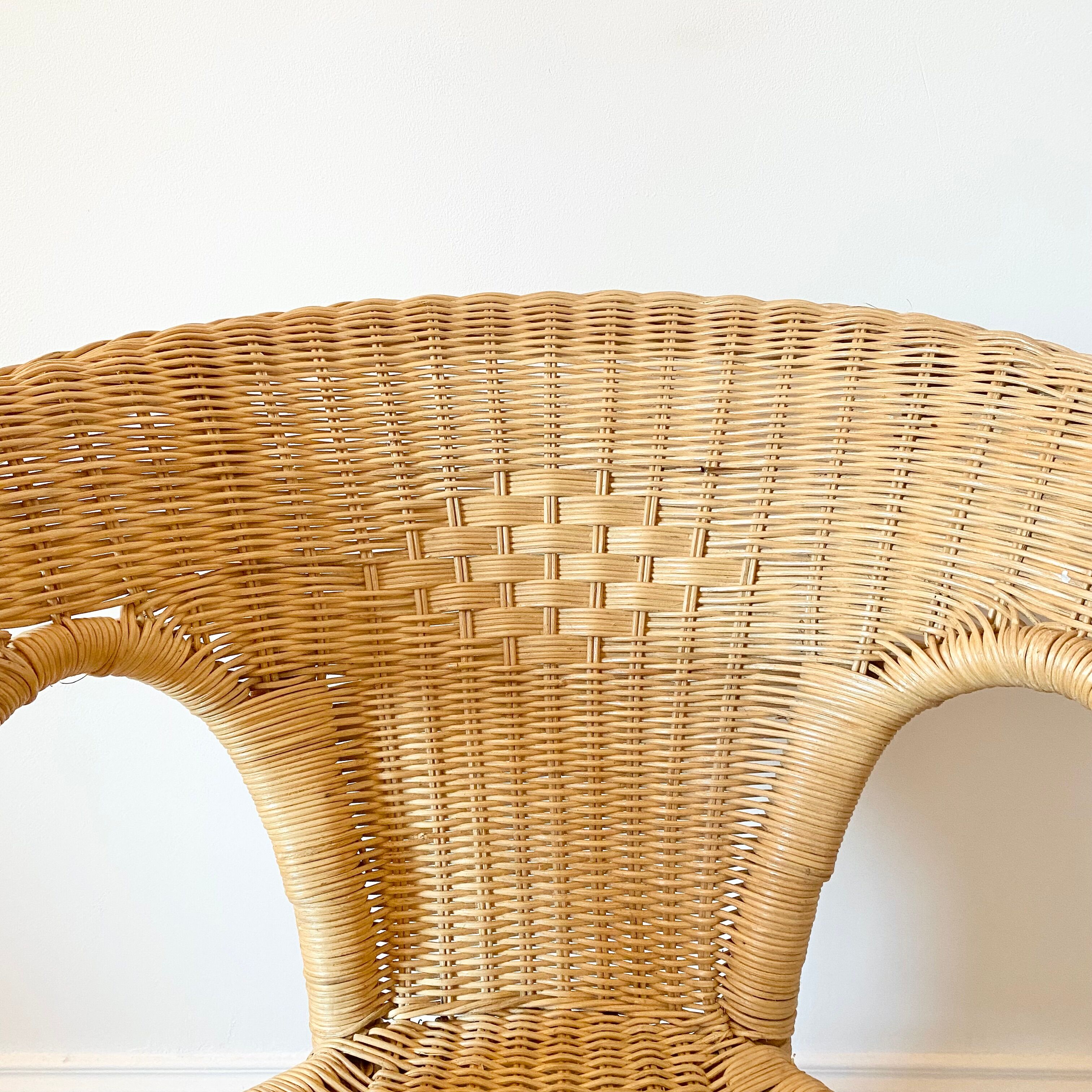 Vintage rattan armchair