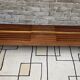 Vintage brutalist bench in solid teak with slats – 1970s