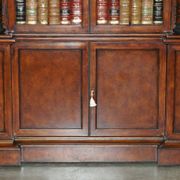 Theodore Alexander library in faux books in burl laurel.