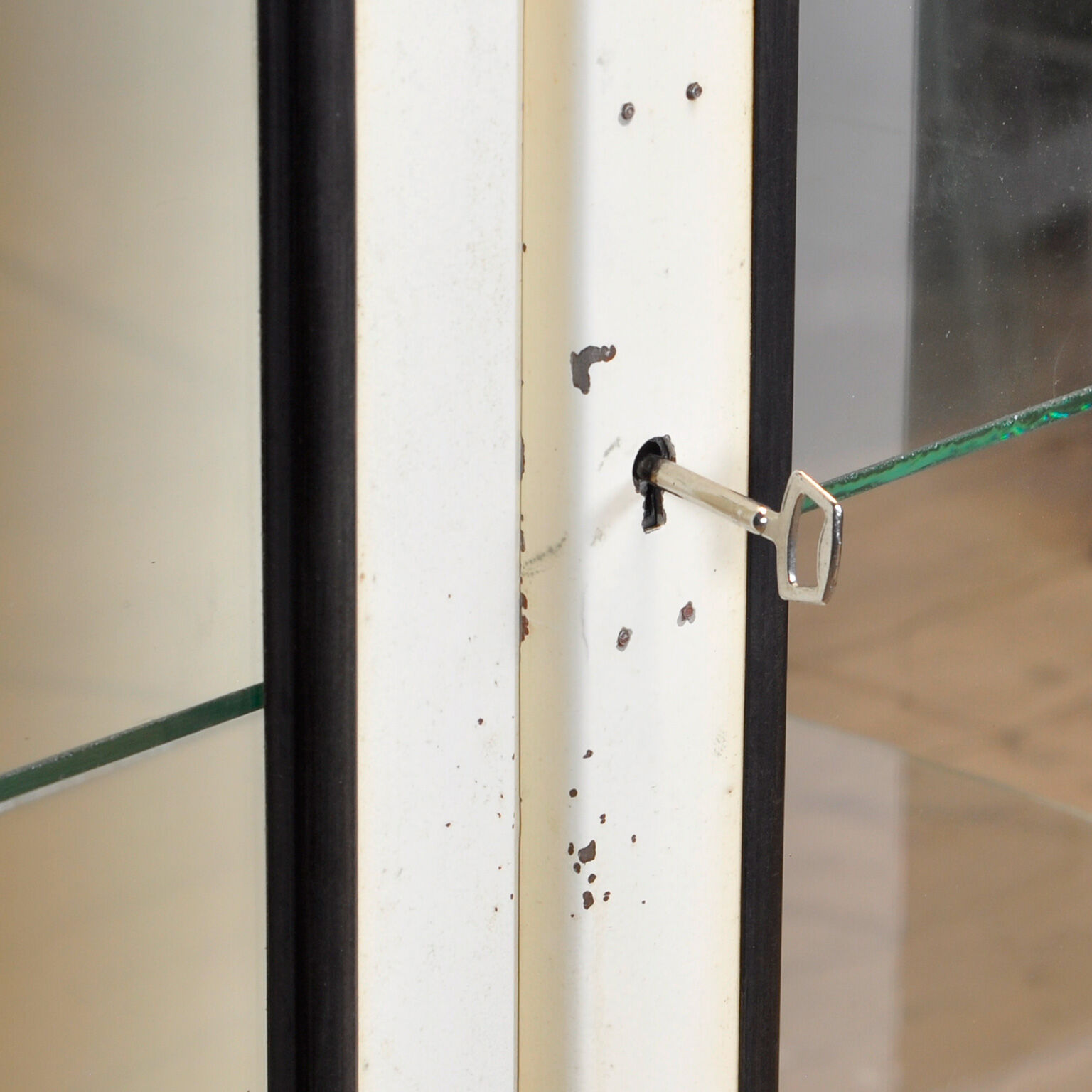 Glass & Iron Medical Cabinet 1970s