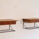 Paire de chevets flottants en teck 1960