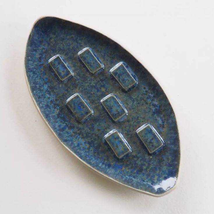Blue soap dish