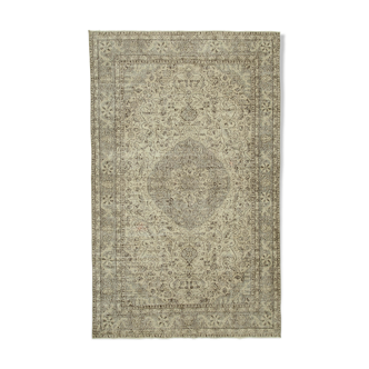 Handmade oriental beige carpet 190 cm x 308 cm