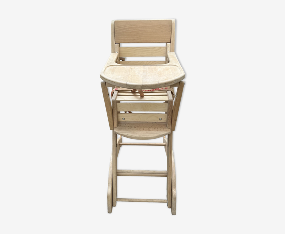 Chaise bébé haute en bois