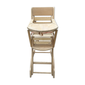 Wooden high baby chair