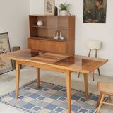 Extendable lacquered table czechoslovakia trud 1960