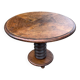 Pedestal table oak screw vintage press