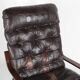 Vintage wooden and leather armchair