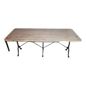 Grande Table bistrot familiale plateau bois