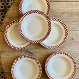 Set of 6 vintage soup plates - Scottish model from Sarreguemines