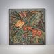 Ceramic floral relief wall sculpture by Neubauer, 1970s