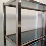 Glass metal shelf