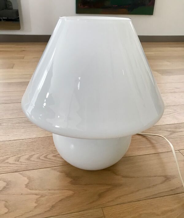 Lampe champignon en verre