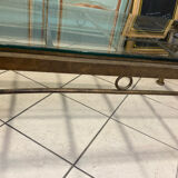 Iron coffee table and glass top