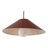 Suspension vintage en métal terracotta