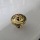 6 polished brass furniture knobs