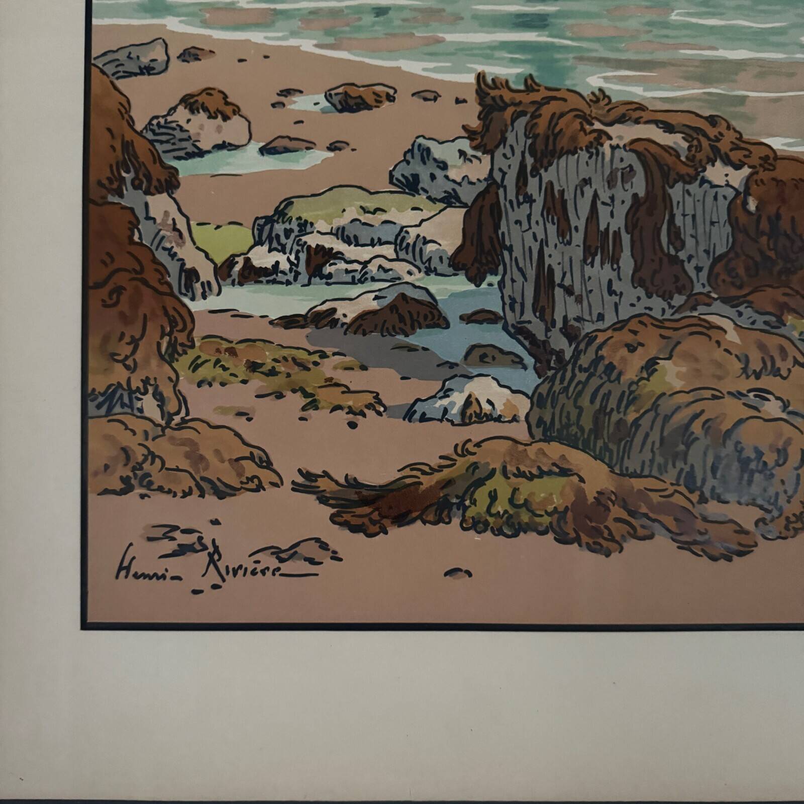 Lithograph by Henri Rivière Aspects of Nature - The Sea