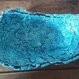 Coupe en faïence turquoise