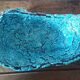 Coupe en faïence turquoise