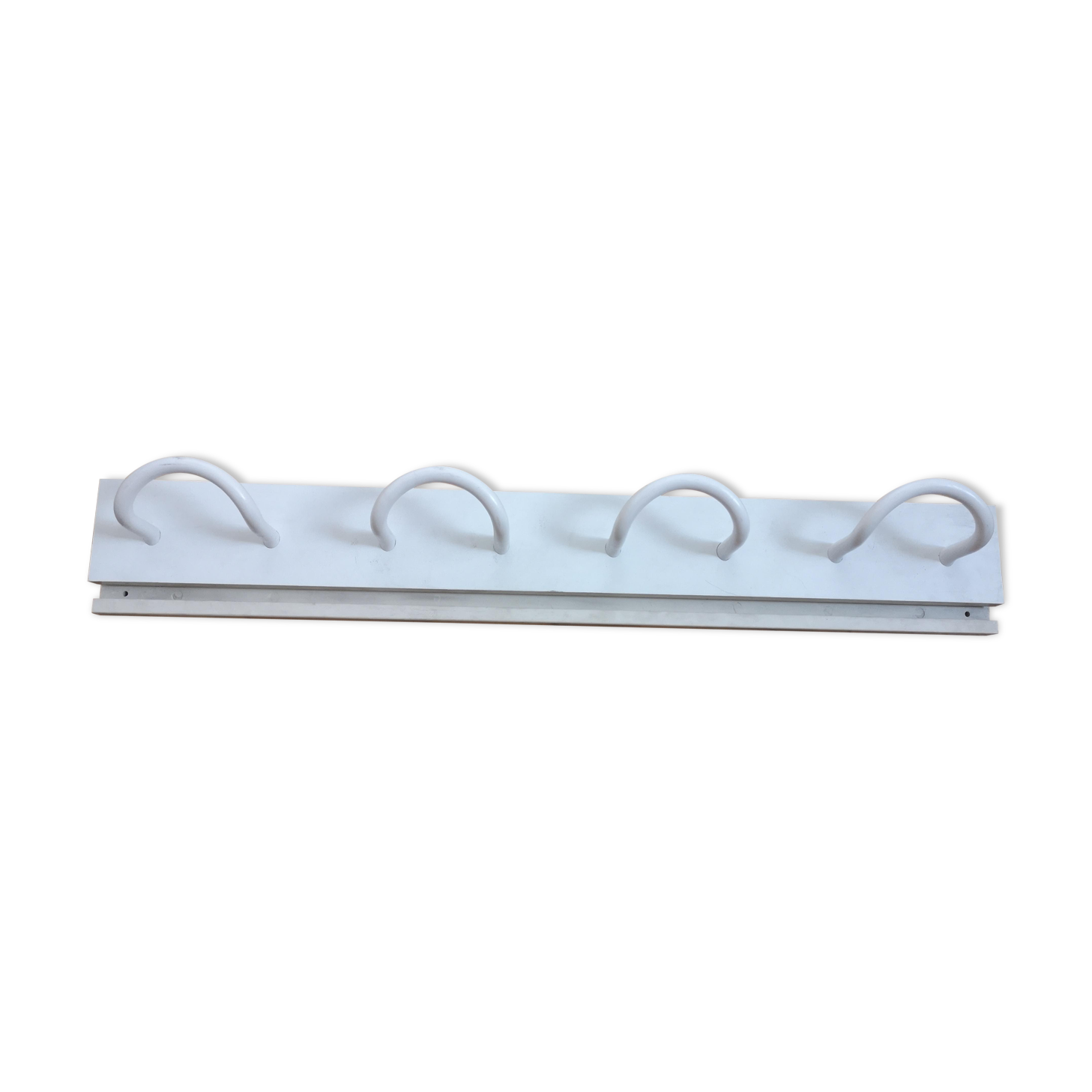 Large patère Kartell made in Italy vintage white plastic