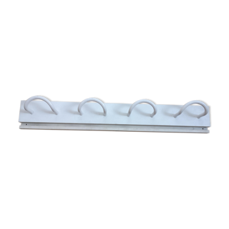 Large patère Kartell made in Italy vintage white plastic