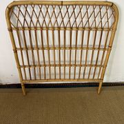 Vintage bamboo and rattan headboard