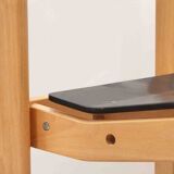 Black and beech Scandinavian chair