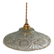 Vintage chiseled glass pendant light