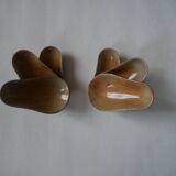Handmade stoneware avocado dinner set