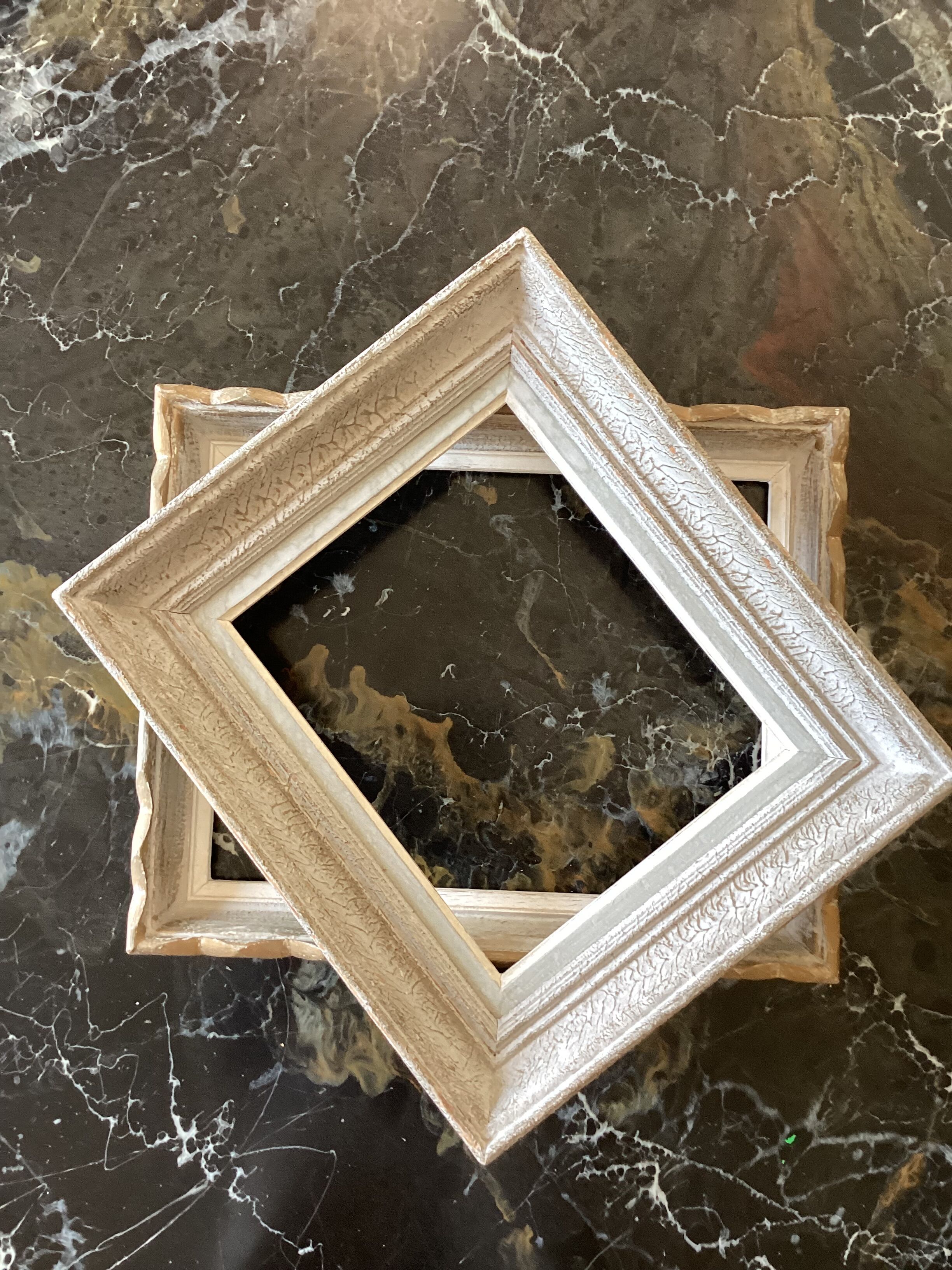 Pair of vintage wooden wall frames dimension: height -41cm- width and -33cm- depth -4cm-