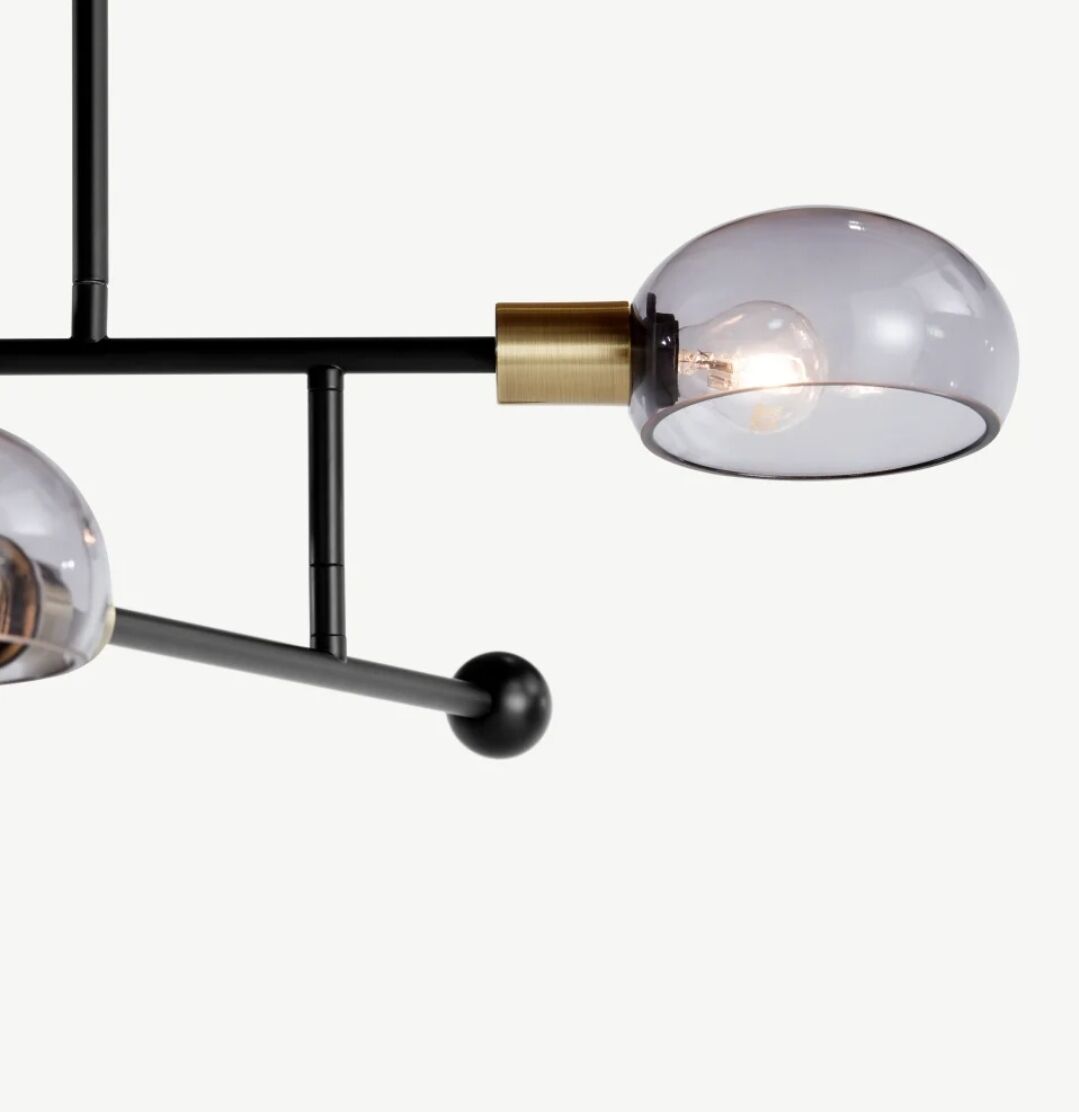 Black design chandelier