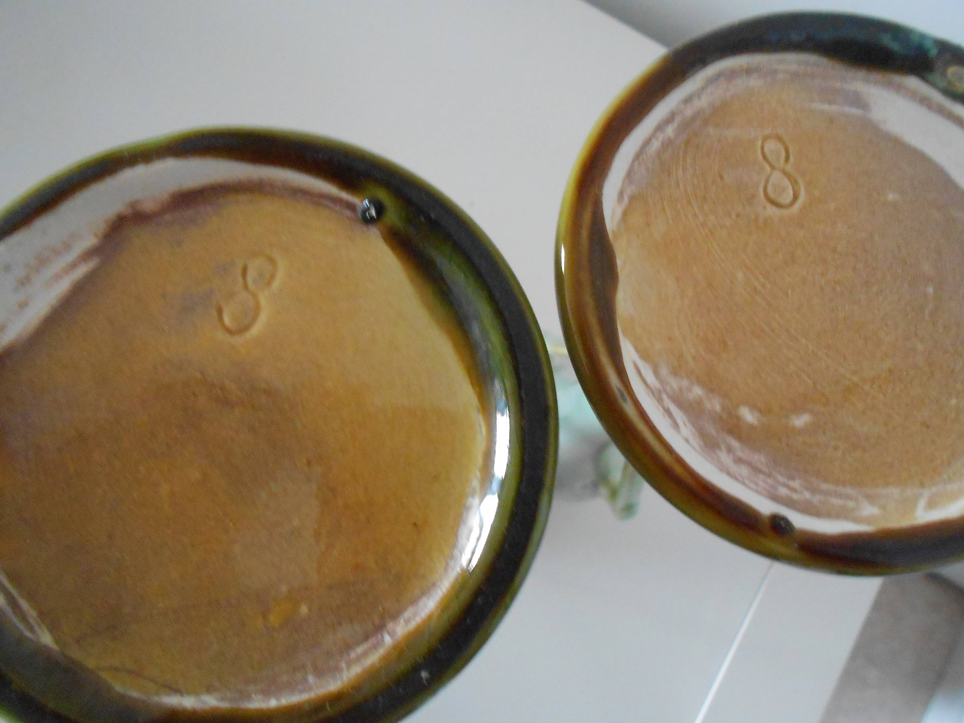 Art Deco ceramic fireplace trim, tulip-shaped vase